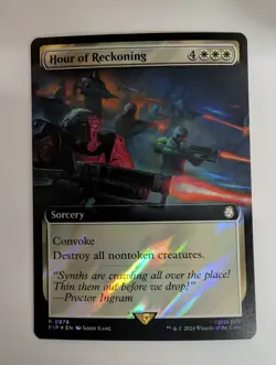 MTG - Hour of Reckoning - R - PIP - Ext Art Surge Foil - 978 - Image 1