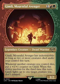 x1 Gimli, Mournful Avenger (0323) - Showcase R MTG The Lord of the Rings: Tales - Image 1