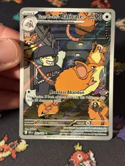 Pokemon Cards Rocket’s Raticate 202/182 Illustration Rare Destined Rivals - (NM) - Image 2