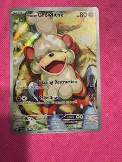 Pokemon TCG: Hisuian Growlithe 181/167 - SV06: Twilight Masquerade - IR - NM - Image 1
