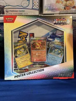 Pokemon TCG Scarlet & Violet Prismatic Evolutions Poster Collection Box SEALED - Image 1