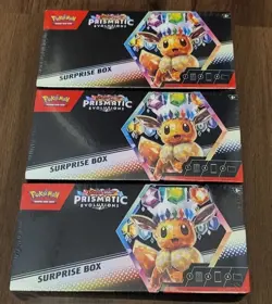 Lot Of 3 Pokemon TCG Prismatic Evolutions Surprise Box - Image 1