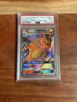 2019 Pokemon Sun & Moon Hidden Fates Tin Promo SM211 Charizard GX PSA 9 - Image 1