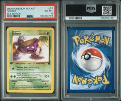 2000 Pokemon Team Rocket Grimer 1st Edition #57 PSA 6 EX-MT - Image 3