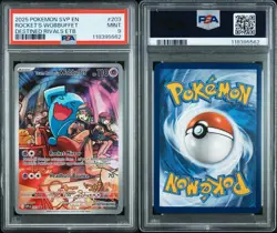 2025 Pokemon SVP Rocket's Wobbuffet Destined Rivals ETB PSA 9 Mint #203 - Image 3