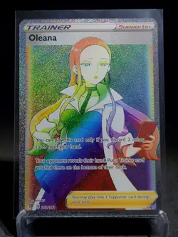 Pokemon Oleana Rebel Clash 202/192 Rainbow Full Art Secret Rare Trainer - Image 1