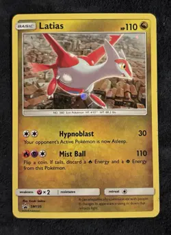Pokemon Latias TCG SM135 Black Star Promo Holo Sun Moon LP - Image 1