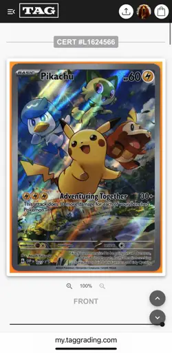 2023 Pokemon S&V Paldea Evolved ETB - Pikachu Black Star Promo #027 TAG 10 - PSA - Image 5