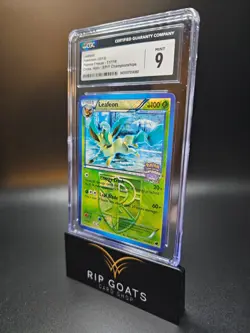 2013 Pokemon Leafeon Plasma Freeze 11/116 Cross Holo SPT Championships CGC 9 - Image 1