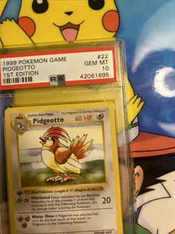 PSA 10 Gem Mint Pidgeotto 22/102 Base Set 1st Edition Shadowless Pokemon ENGLISH - Image 2