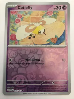 Pokemon TCG Temporal Forces Cutiefly Reverse Holofoil 075/162 NM - Image 1