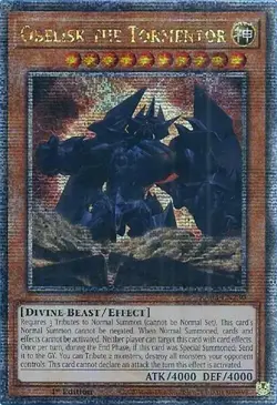 Yugioh! Obelisk the Tormentor - RA03-EN230 - Quarter Century Secret Rare - 1st E - Image 1