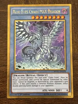 Yu-Gi-Oh! TCG Blue-Eyes Chaos MAX Dragon MVP1-ENG04 1st Edition Gold Rare LP - Image 1