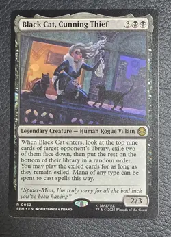 Black Cat, Cunning Thief Marvel's Spider-Man Rare (SPM) MTG Magic NM Card - Image 1