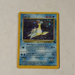 Lapras 10/62 Pokemon Card TCG Fossil Unlimited Holo MP - Image 1
