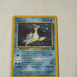 Lapras 10/62 Pokemon Card TCG Fossil Unlimited Holo MP - Image 2