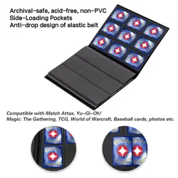 Trading Card Binder 9 Pockets Card Album Folder 360 Side Loading Pocket Binde... - Image 5