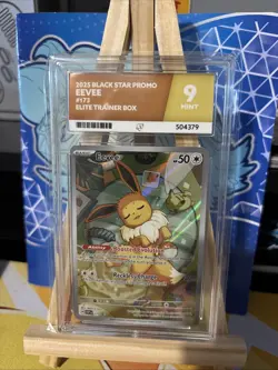 Eevee Black Star Promo #173 Pokemon Card 2025 Elite Trainer Box Graded Mint 9 - Image 1