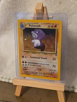 Poliwrath 9/75 Neo Discovery SWIRL Holo Rare Pokemon Card Near Mint Condition - Image 2