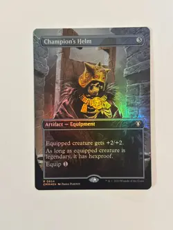Champion's Helm (Borderless) Commander Masters Foil Magic the Gathering MTG - Image 1