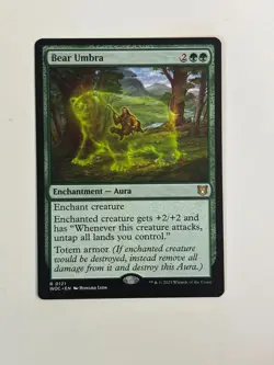 Bear Umbra Commander: Wilds of Eldraine Magic the Gathering MTG - Image 1