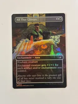 All That Glitters (Borderless) Commander Masters Foil Magic the Gathering MTG - Image 1
