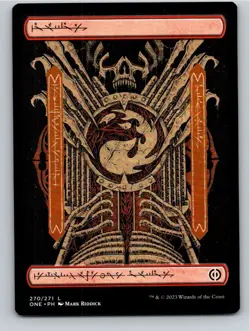 Magic the Gathering Mountain 270 Full Art Phyrexian Phyrexin All Will Be One MTG - Image 1