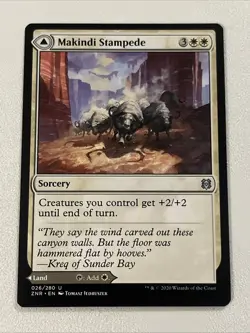 Makindi Stampede/Makindi Mesas (U) 026/280 MTG Zendikar Rising ZNR - Image 1