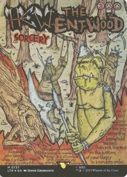 MTG Hew The Entwood (0737) *Poster Foil* Borderless Lord of the Rings NM/MT - Image 1