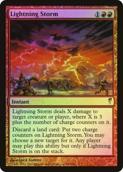 MTG - Lightning Storm - Foil - Coldsnap - Magic the Gathering - Image 1