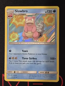 Pokemon TCG: Slowbro 43/214 Holo Rare Sun Moon Unbroken Bonds NM - Image 1