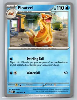 Floatzel #049/197 SV03: Obsidian Flames Uncommon - Pokemon Cards D74 - Image 1