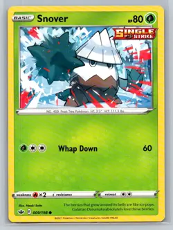 Snover #009/198 SWSH06: Chilling Reign Common - Pokemon Cards G11 - Image 1