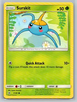 Surskit #7/149 SM Base Set Common - Pokemon Cards G11 - Image 1