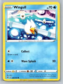 Wingull #041/192 SWSH02: Rebel Clash Common - Pokemon Cards D74 - Image 1