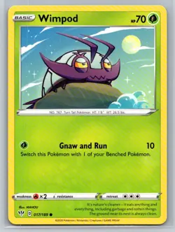 Wimpod #017/189 SWSH03: Darkness Ablaze Common - Pokemon Cards G11 - Image 1
