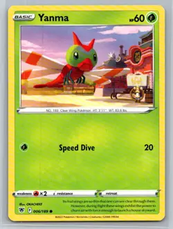 Yanma #006/189 SWSH10: Astral Radiance Common - Pokemon Cards G10 - Image 1