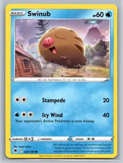Swinub #031/189 SWSH10: Astral Radiance Common - Pokemon Cards D74 - Image 1