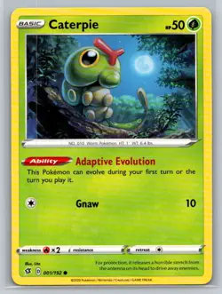 Caterpie #001/192 SWSH02: Rebel Clash Common - Pokemon Cards G10 - Image 1