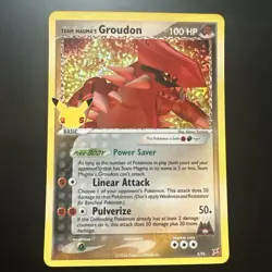 Pokemon 2021 Celebrations Team Magmas Groudon Holo Card 25th Anniversary - Image 1