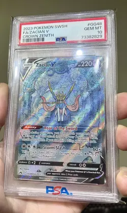 2023 Pokemon SWSH Crown Zenith Zacian V #GG48 Gem Mint PSA 10 - Image 1