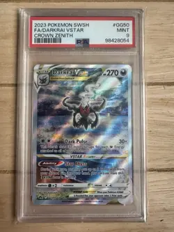 Pokemon 2023 SWSH FA/Darkrai VSTAR Crown Zenith #GG50 PSA 9 - Image 1