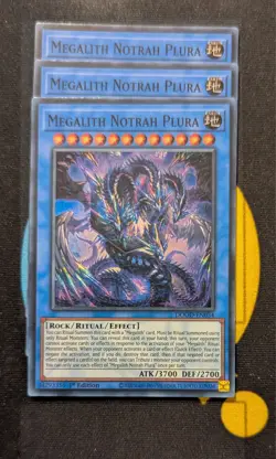 DOOD-EN034 Megalith Notrah Plura x3 Super Rare 1st Edition YuGiOh Playset - Image 1