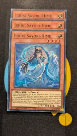 DOOD-EN030 Ichiki Sayori-Hime x3 Super Rare 1st Edition YuGiOh Playset - Image 1