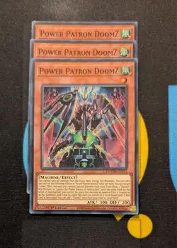 DOOD-EN011 Power Patron DoomZ x3 Super Rare 1st Edition YuGiOh Playset - Image 1