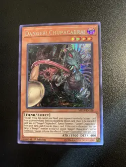 Yugioh Danger! Chupacabra! MP19-EN138 1st Edition Secret Rare - Image 1