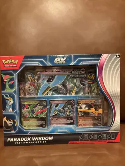 Pokemon Paradox Wisdom Premium Collection 4 Promos 1 Card Protector 7 Bossters - Image 1