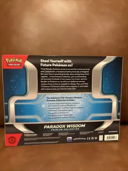 Pokemon Paradox Wisdom Premium Collection 4 Promos 1 Card Protector 7 Bossters - Image 2