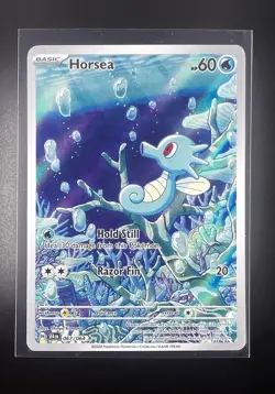Pokemon TCG Horsea Card 067/064 Shrouded Fable Series Illustration Rare Holo NM - Image 1