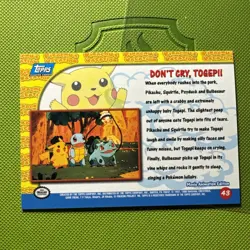 Pokemon Trading Card - Pikachu's Vacation - Don't Cry, Togepi! #43 blue logo NM - Image 2